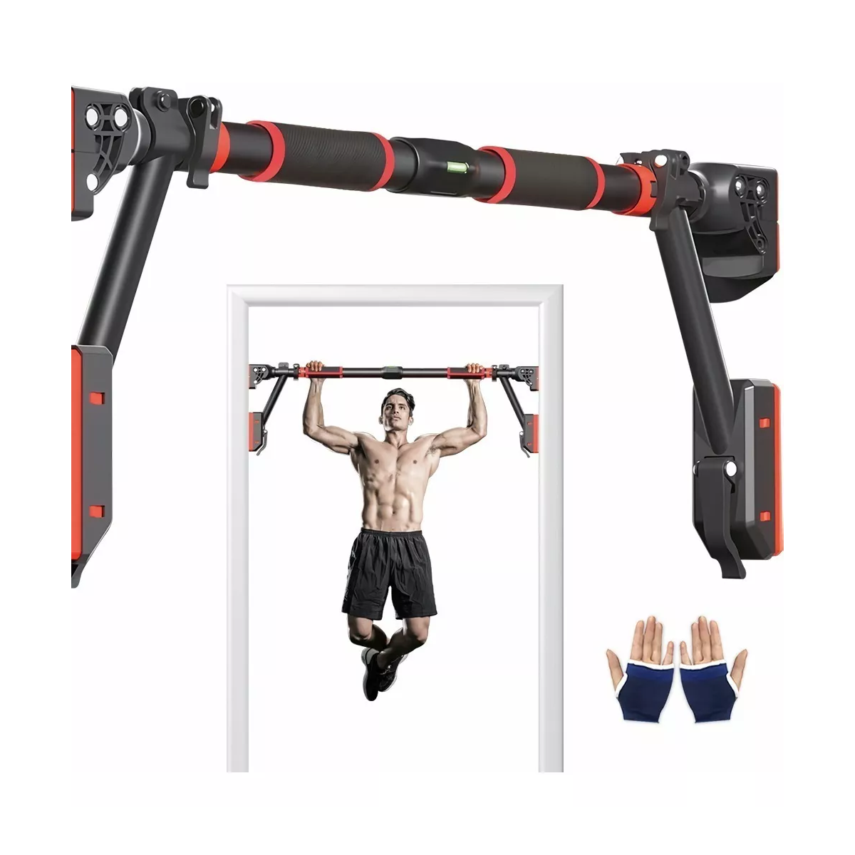 Barra Dominada De Puerta Pared Ajustable Abdominal Gym Casa