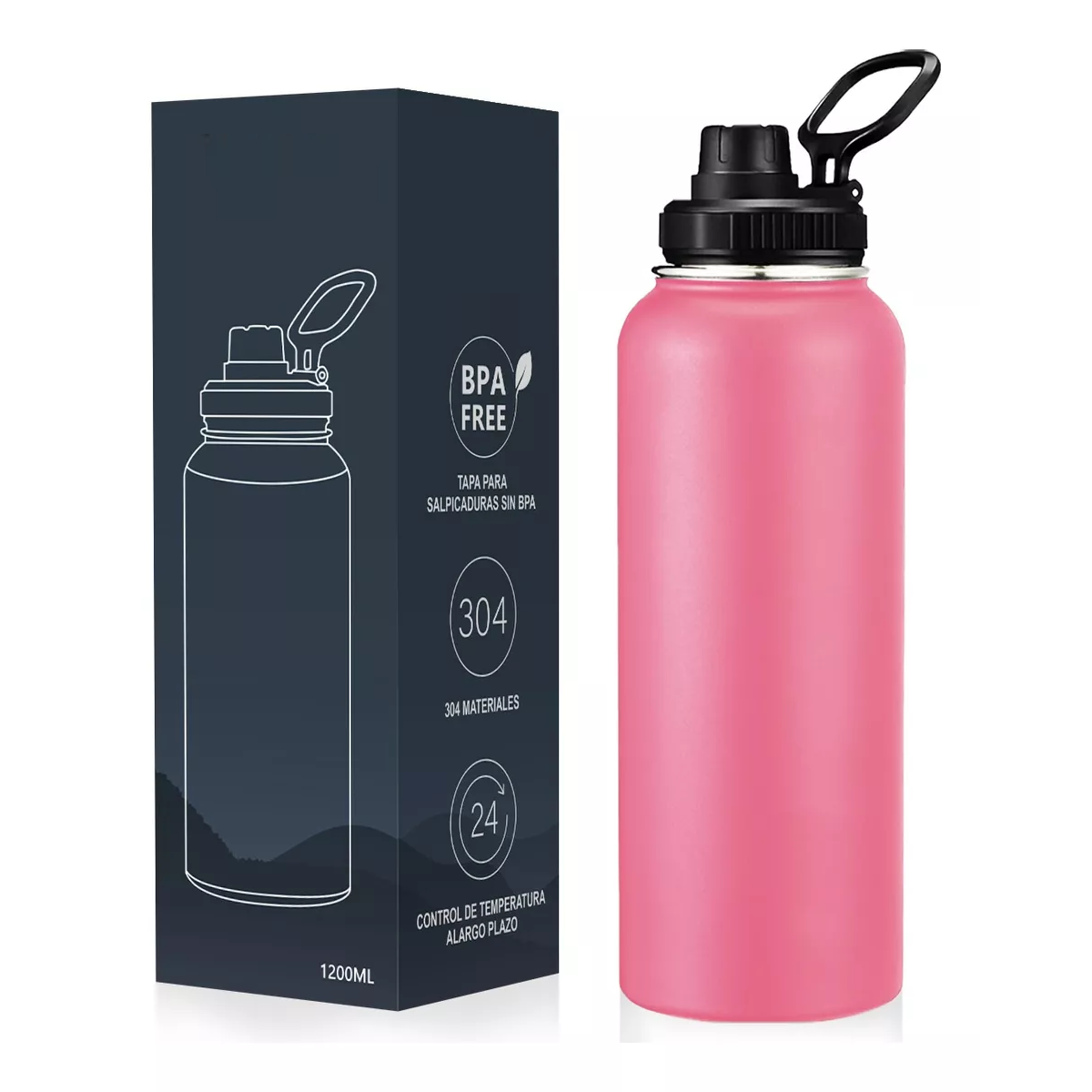 Termo Vaso-botella Acero Inoxidablecon Fría/caliente 40 Oz Carmesi