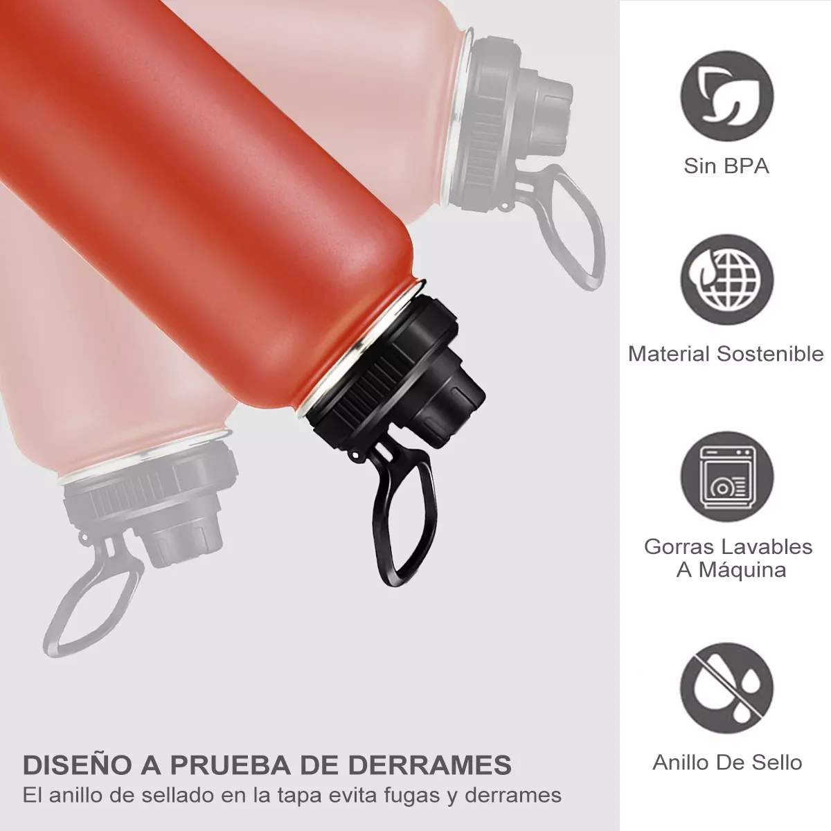 Termo Vaso-botella Acero Inoxidablecon Fría/caliente 40 Oz Rojo