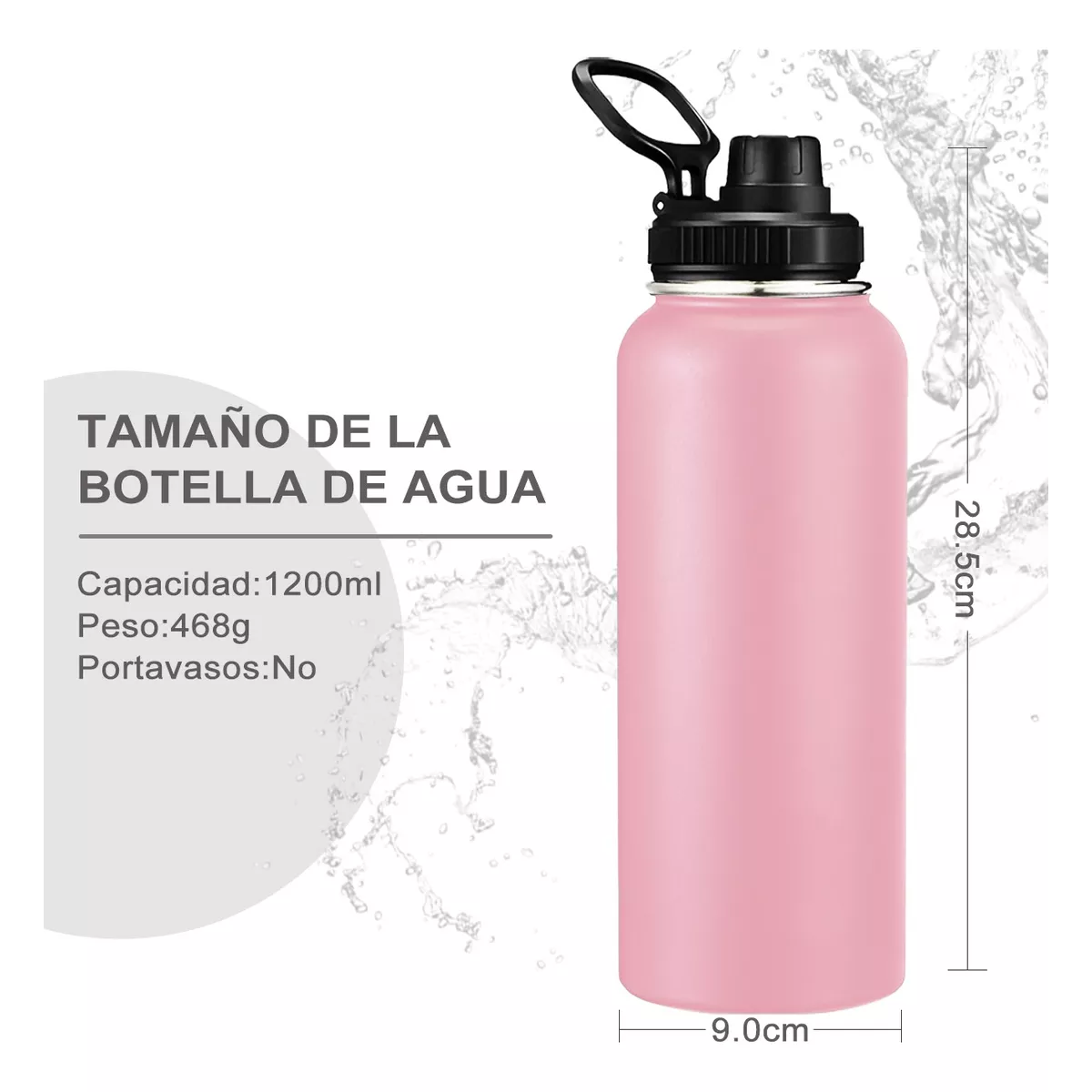 Termo Vaso-botella Acero Inoxidablecon Fría/caliente 40 Oz Rosa