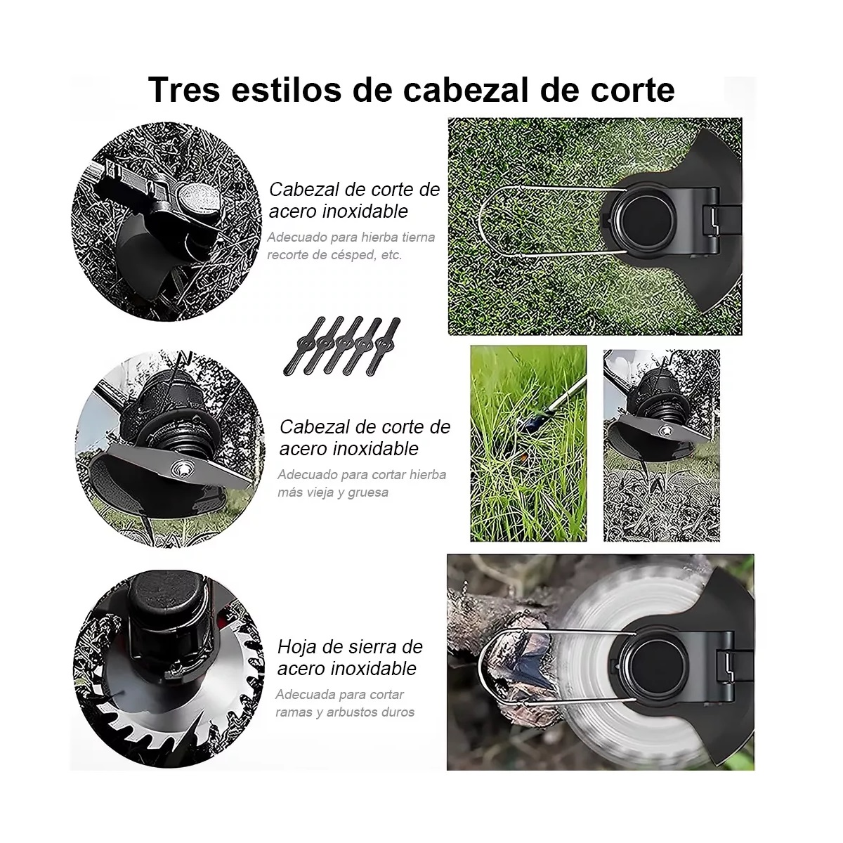 Podadoras Desbrozadora Eléctrica Inalámbrico Con 2 Baterías