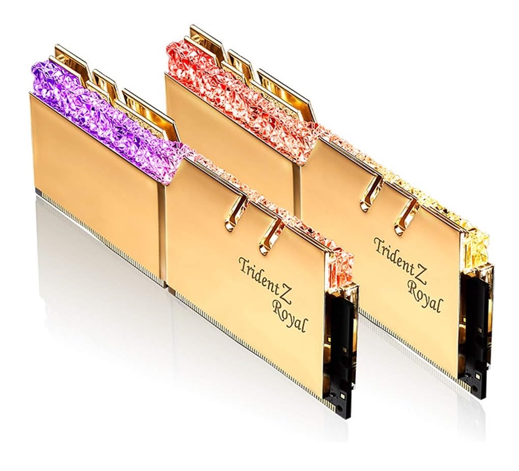 Kit Memoria RAM G.Skill Trident Z Royal DDR4, 3200MHz, 16GB (2 x 8GB), Oro