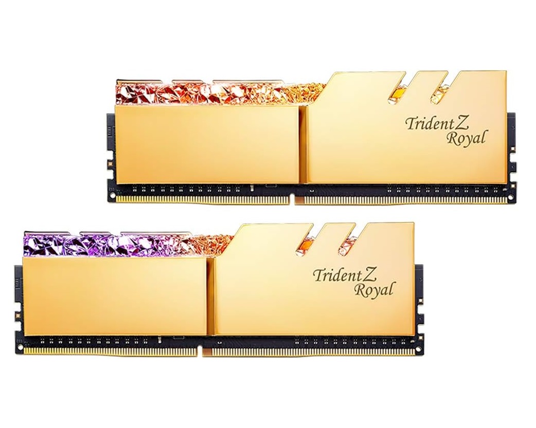 Kit Memoria RAM G.Skill Trident Z Royal DDR4, 3200MHz, 16GB (2 x 8GB), Oro