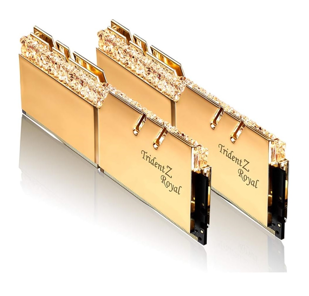 Kit Memoria RAM G.Skill Trident Z Royal DDR4, 3200MHz, 16GB (2 x 8GB), Oro
