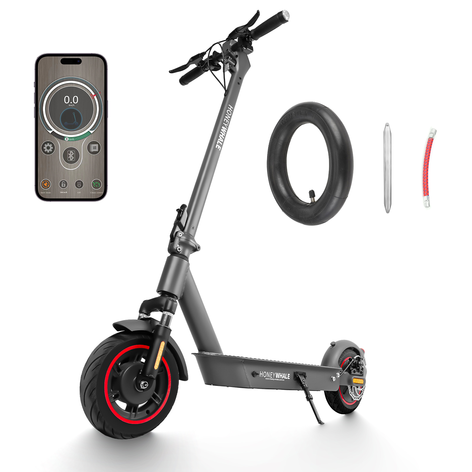 Scooter Eléctrico Honey Whale E9 MAX Negro.