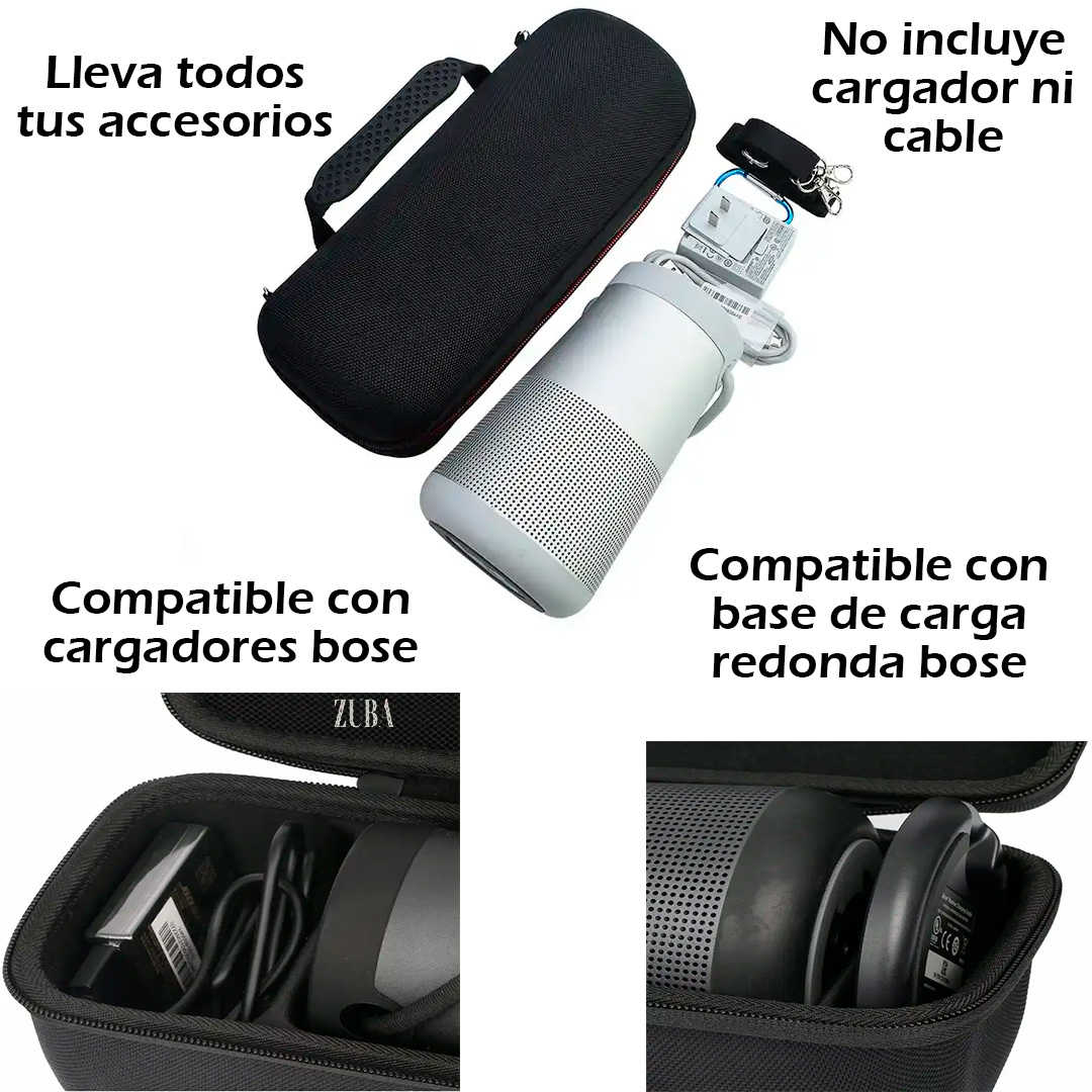 ZUBA Estuche Funda De Viaje Para Bocina Bose Revolve Plus Serie 2, Protección IPX3