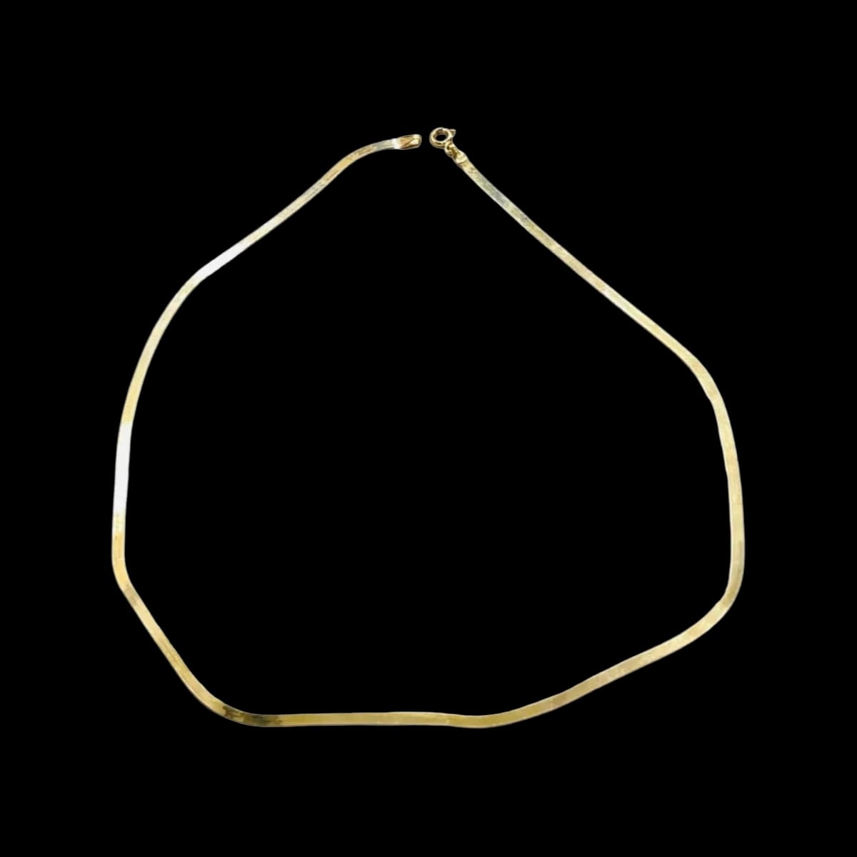 Cadena Tejido Panza Víbora 50 cm x 3 mm Oro 10k + Regalo