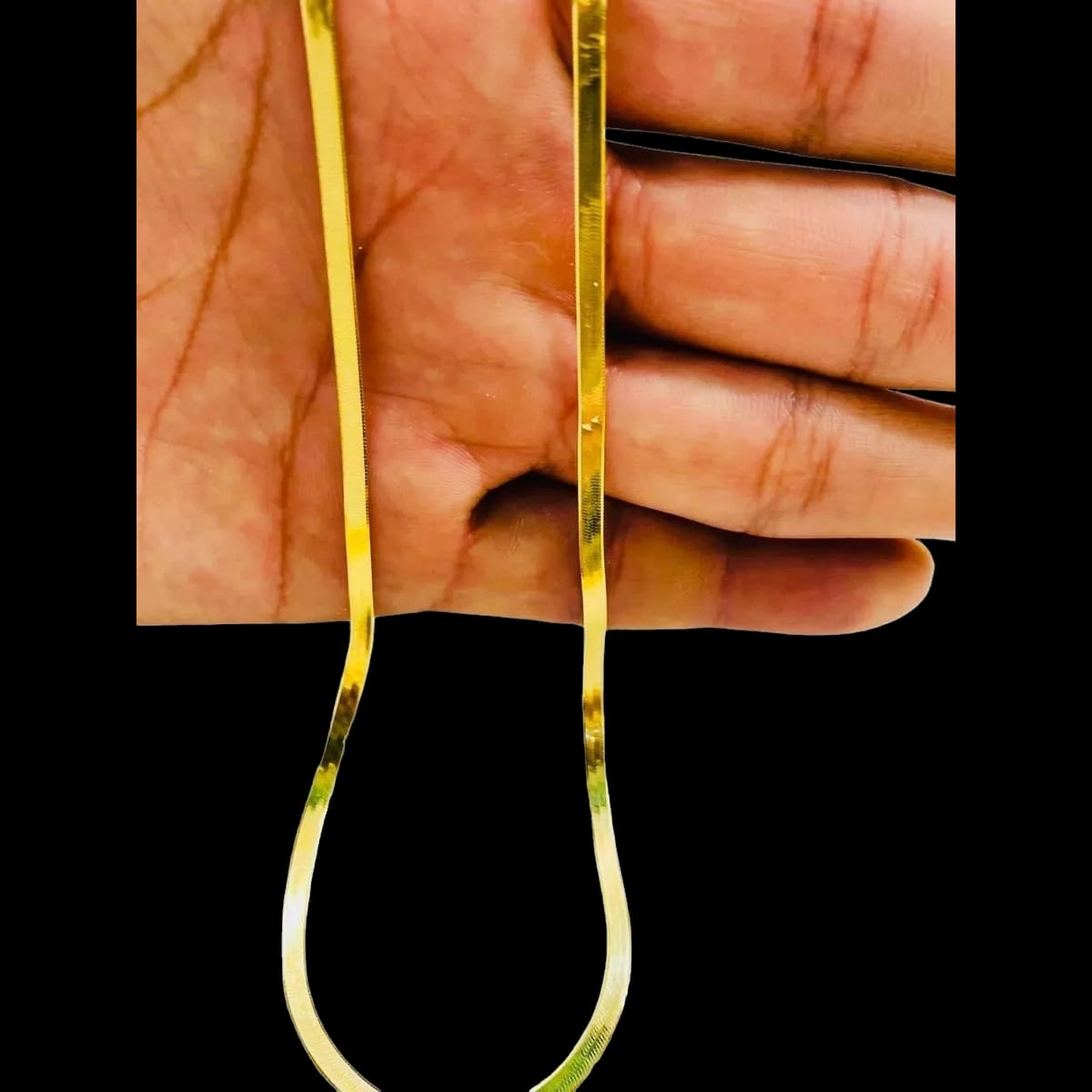 Cadena Tejido Panza Víbora 50 cm x 3 mm Oro 10k + Regalo