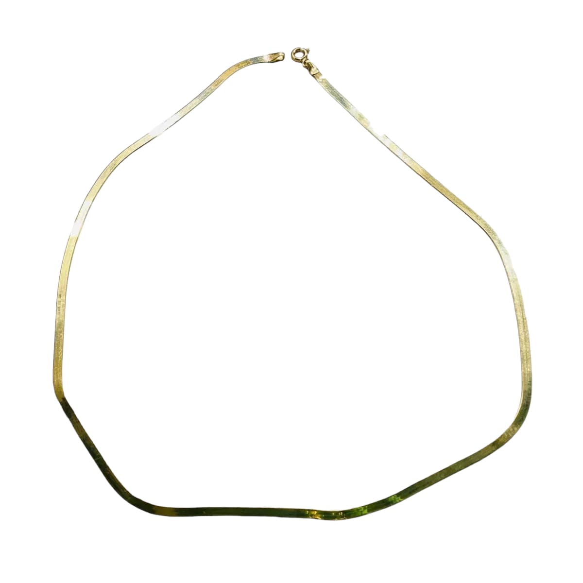 Cadena Tejido Panza Víbora 50 cm x 3 mm Oro 10k + Regalo