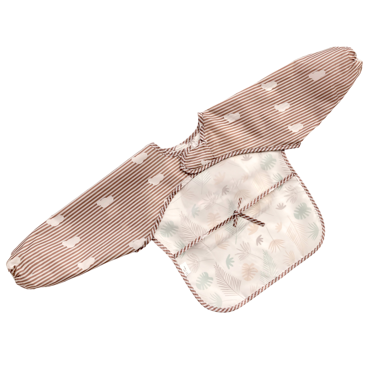 Set de 3 Baberos Impermeables Manga Larga Para Bebe Niño