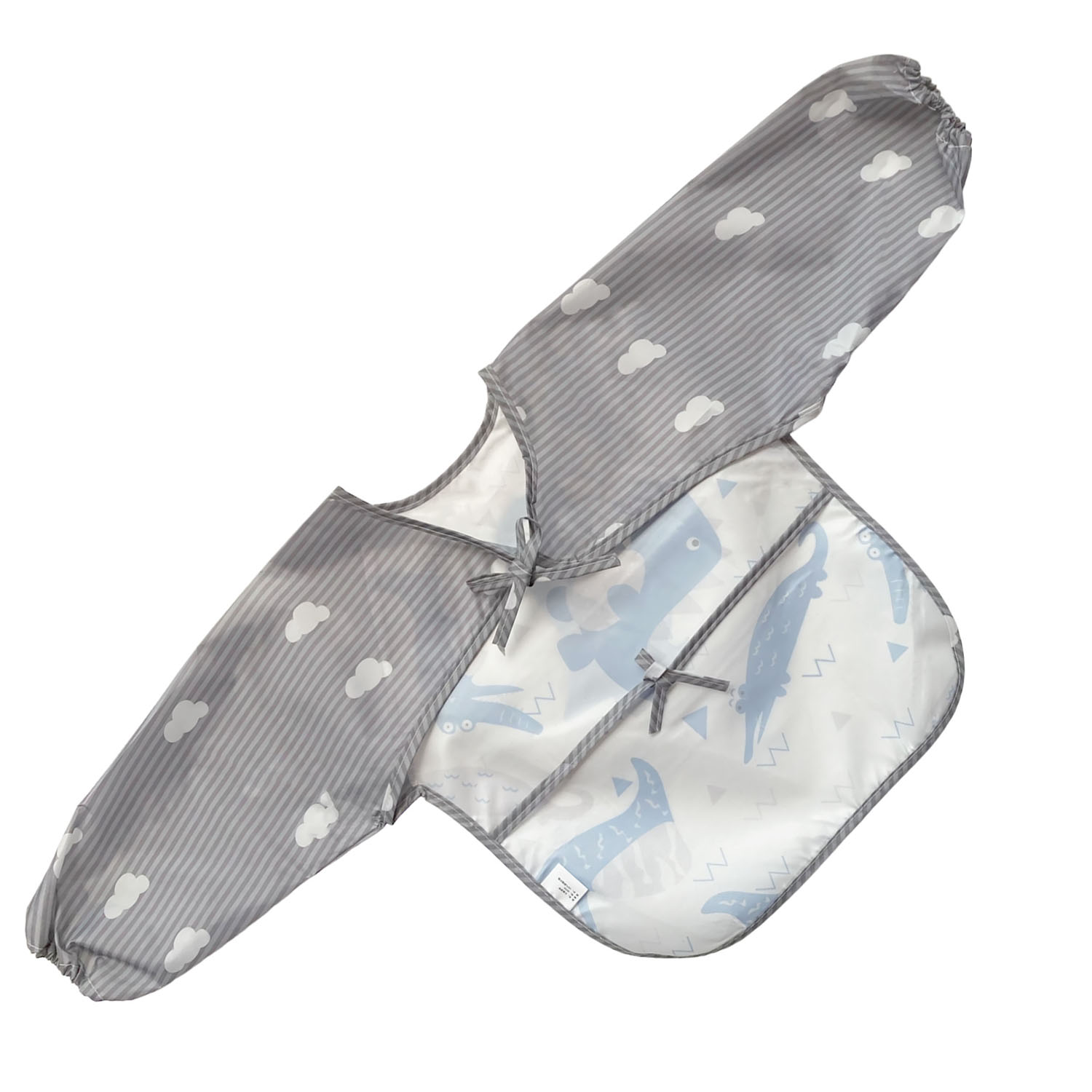 Set de 3 Baberos Impermeables Manga Larga Para Bebe Niño