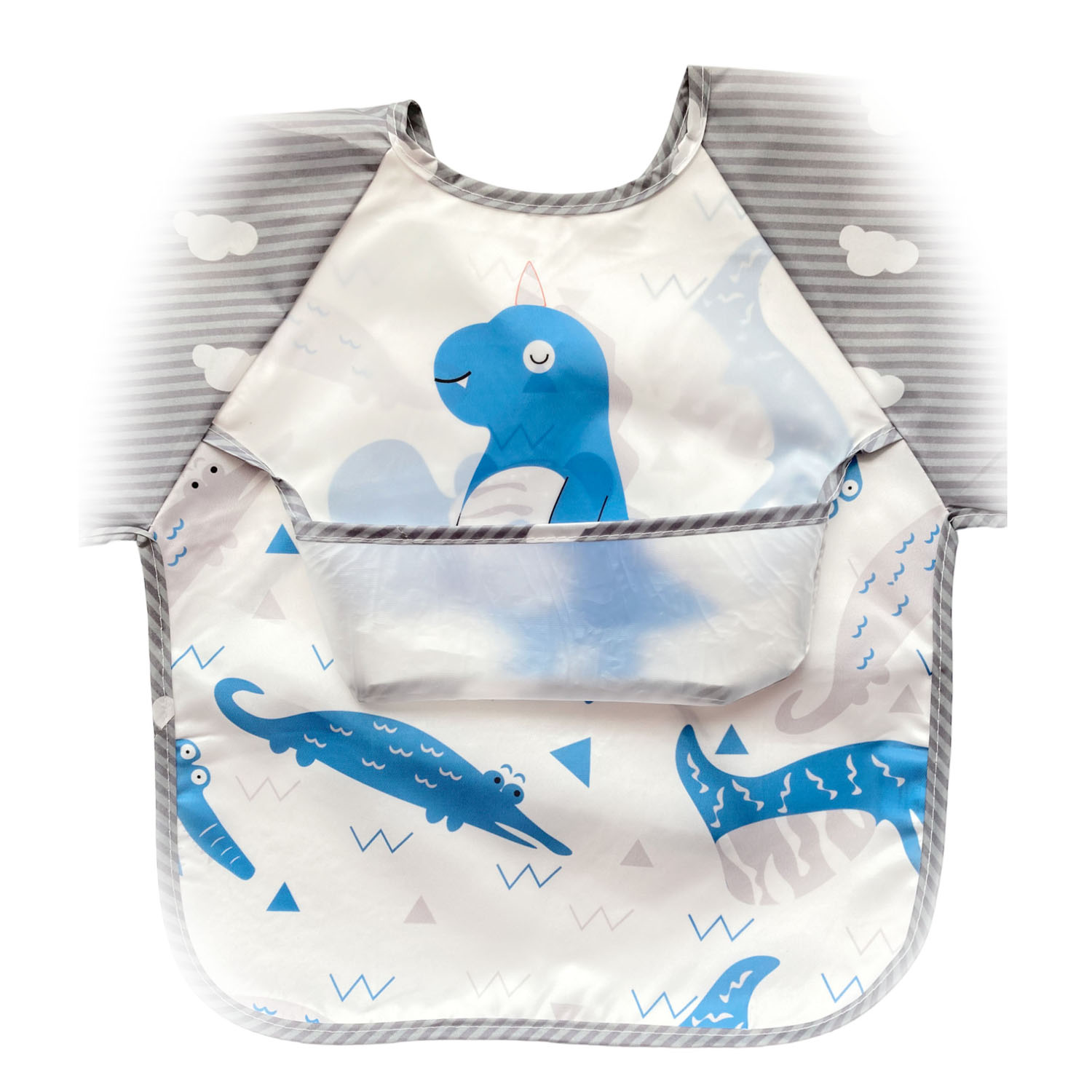 Set de 3 Baberos Impermeables Manga Larga Para Bebe Niño