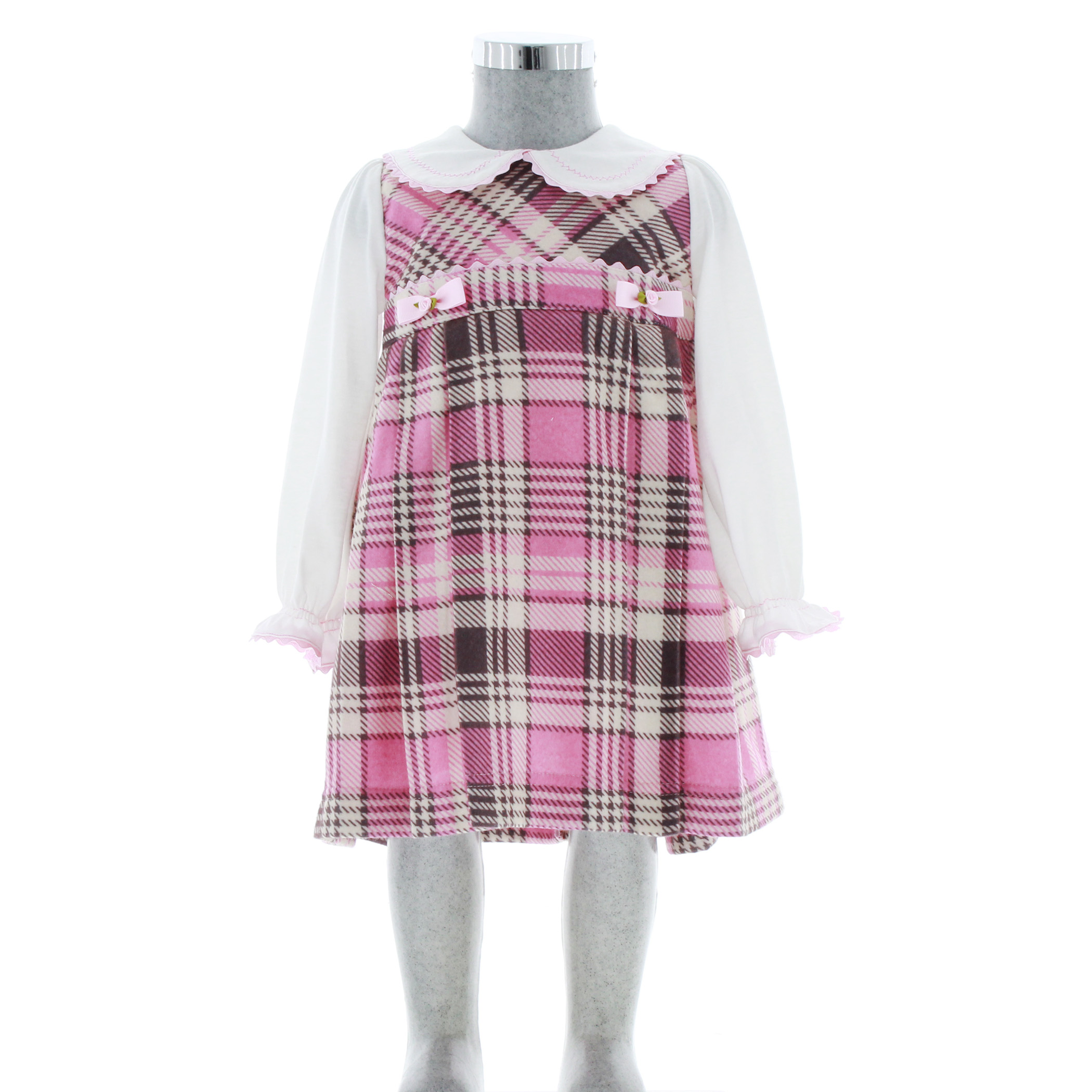 Vestido para Niña Bebé Color Rosa 2 Piezas 3728 1 a 5 años.