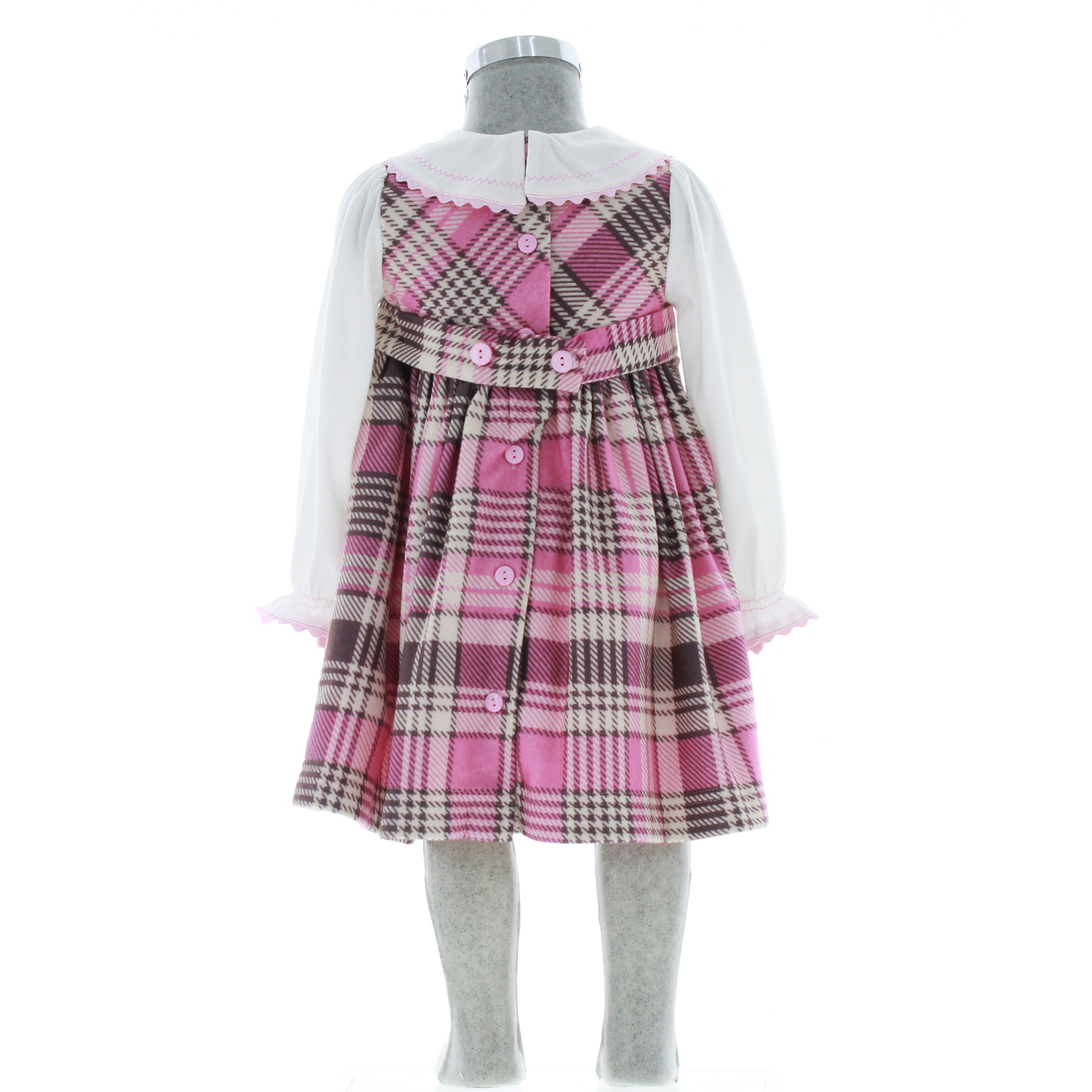 Vestido para Niña Bebé Color Rosa 2 Piezas 3728 1 a 5 años.