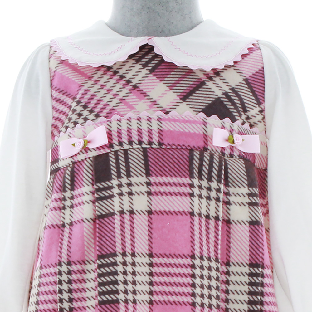 Vestido para Niña Bebé Color Rosa 2 Piezas 3728 1 a 5 años.