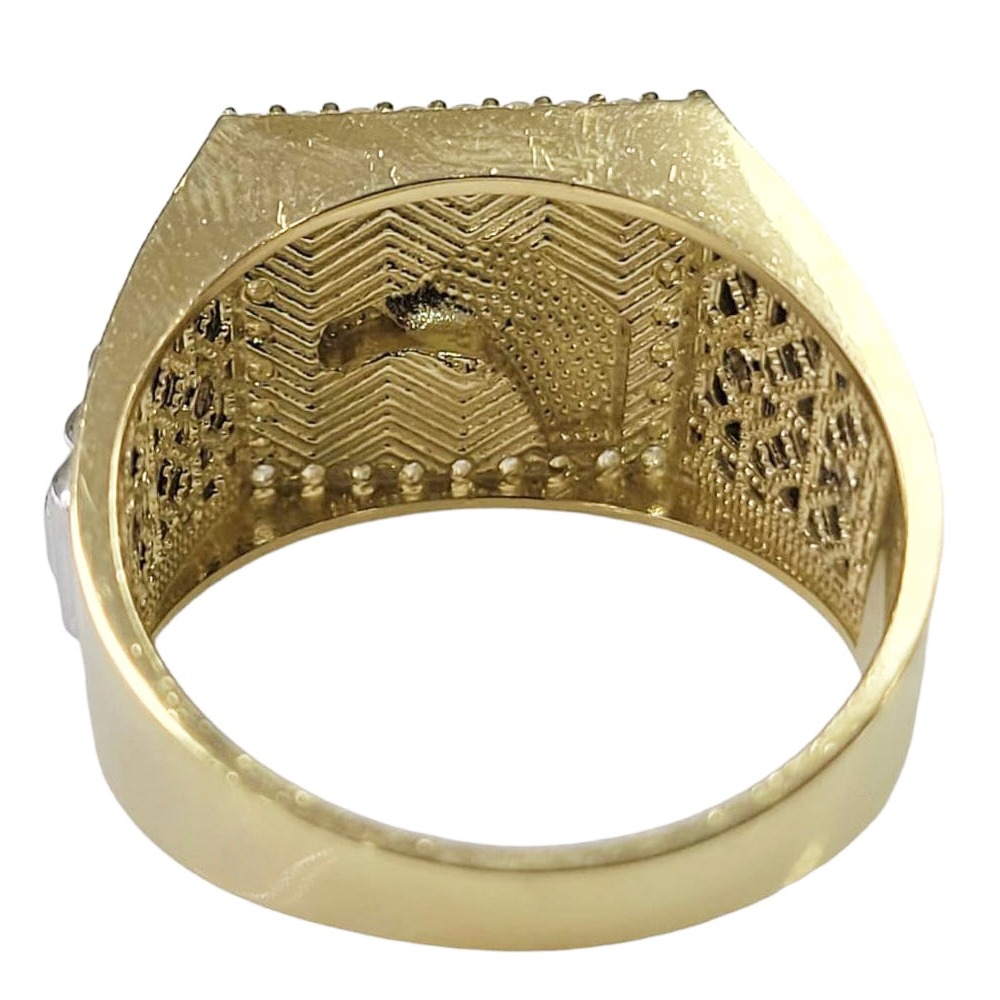 Anillo de Caballo de oro 10K con ziroconia
