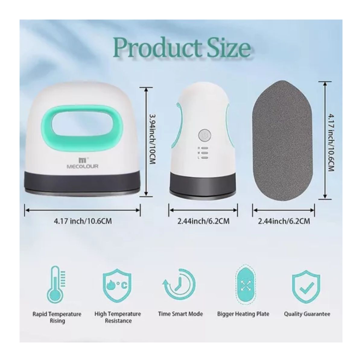 Plancha Transfer Mini Prensa De Calor Vinil Sublimarmecolour Verde/Blanco/Negro