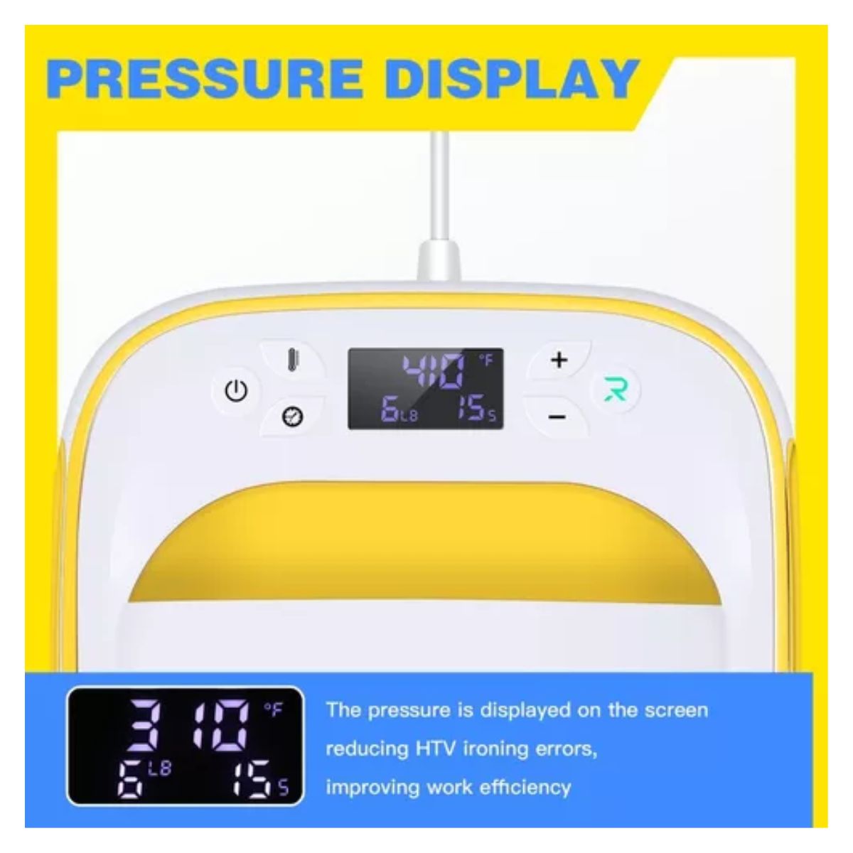 Plancha Multiusos Transfer Sublimación Parche Para Camiseta Amarillo