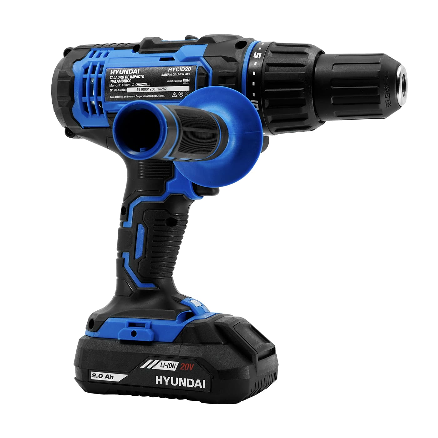 KIT TALADRO Y ATORNILLADOR DE IMPACTO DE BATERIA HYUNDAI 20V - HYKTAI20