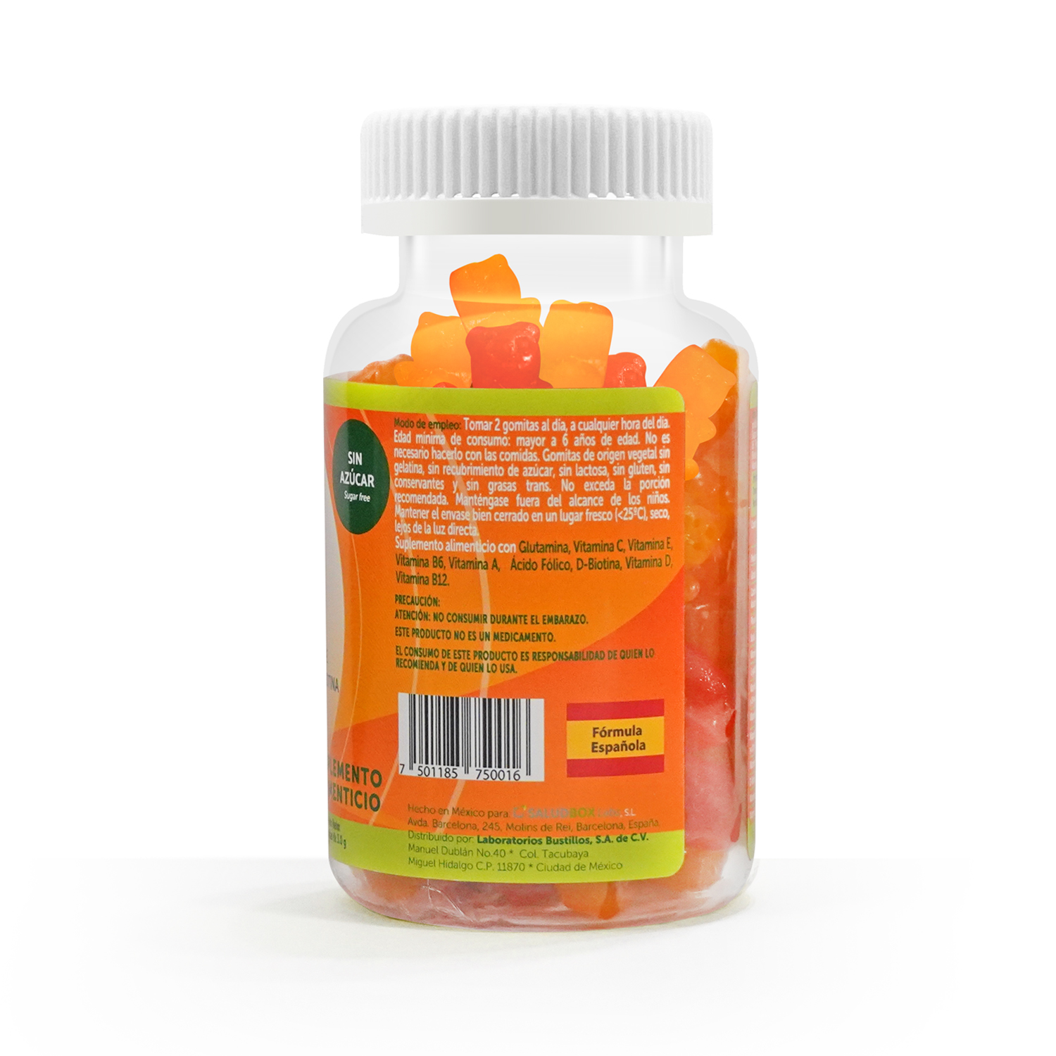 Gomitas multivitamínicas Vity+sin azúcar | Pack 3 frascos 60 gomitas c/u