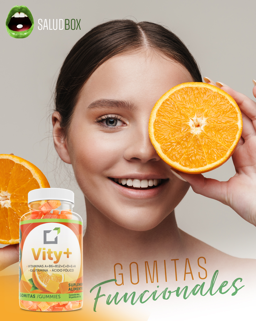 Gomitas multivitamínicas Vity+sin azúcar | Pack 3 frascos 60 gomitas c/u