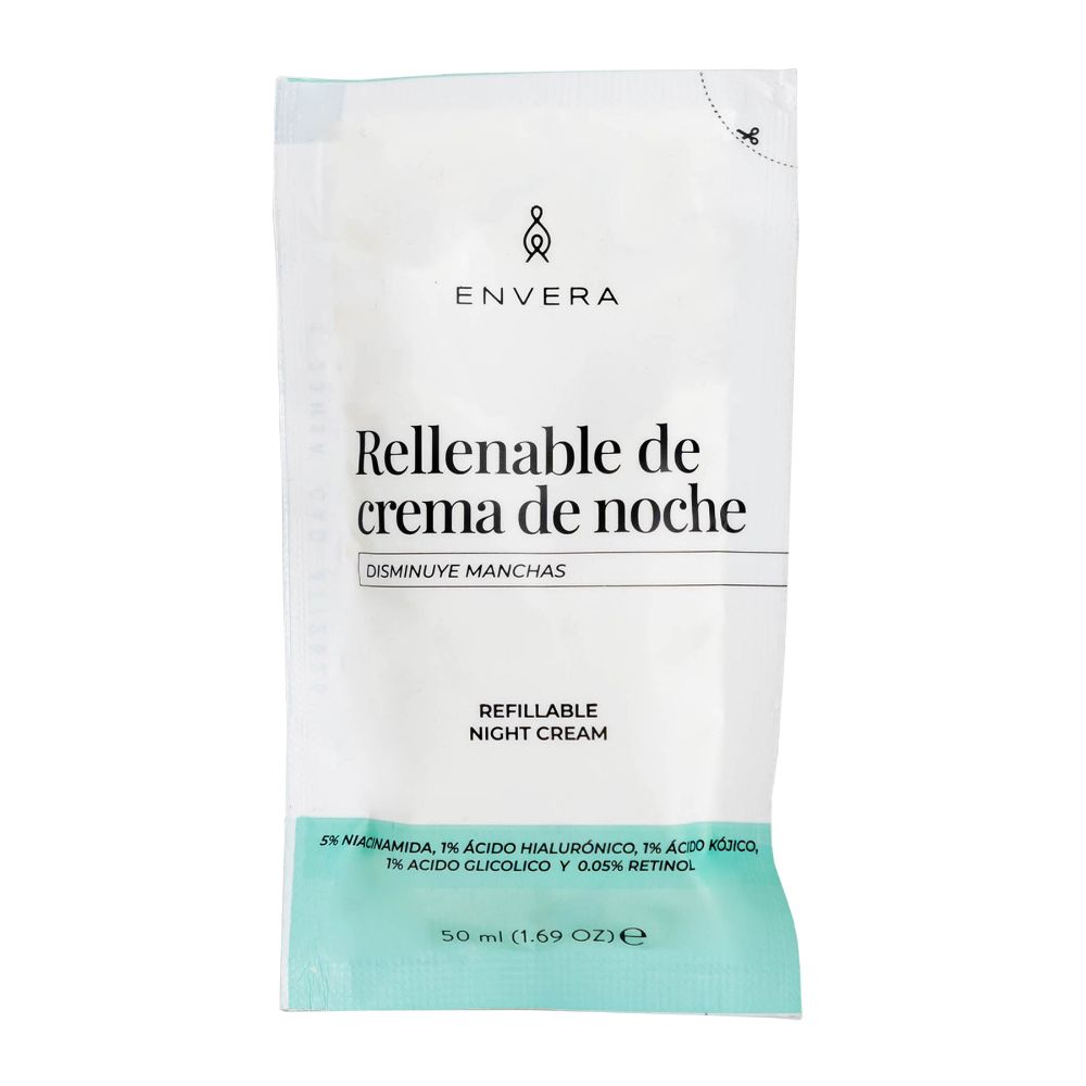 Rellenable Hidratante Facial Manchas y Acne 50ml | Crema Humectante Facial con Niacinamida - Reafirmante, Vegana y Libre de Crueldad Animal ENVERA