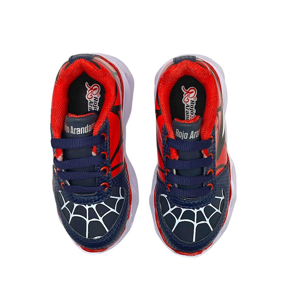 Tenis Rojo Arandano Spider Man Marino Rojo Para Niño con Luces Led..
