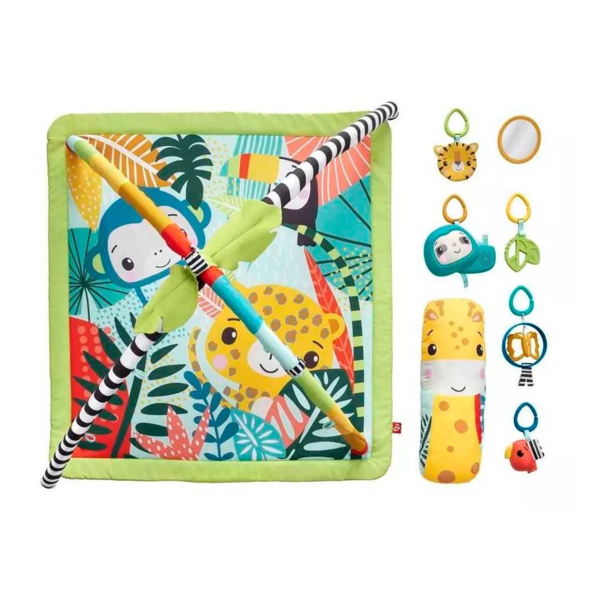 Fisher-price Gimnasio Para Bebés Animalitos De Selva 3 En 1 Color Multicolor