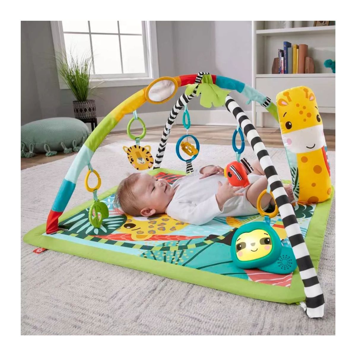 Fisher-price Gimnasio Para Bebés Animalitos De Selva 3 En 1 Color Multicolor