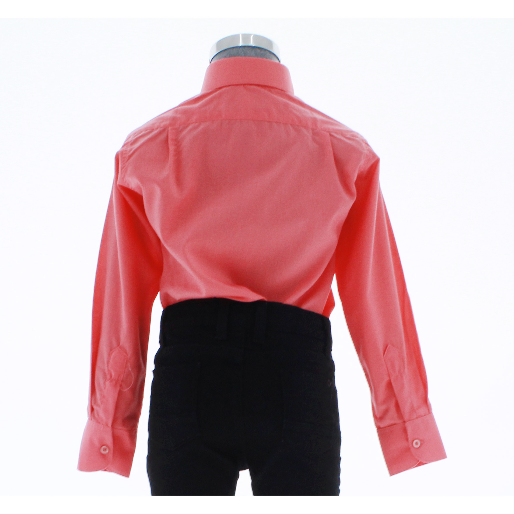Camisa De Vestir Niño Rosa Coral Manga Larga 3582 2-18 Años...