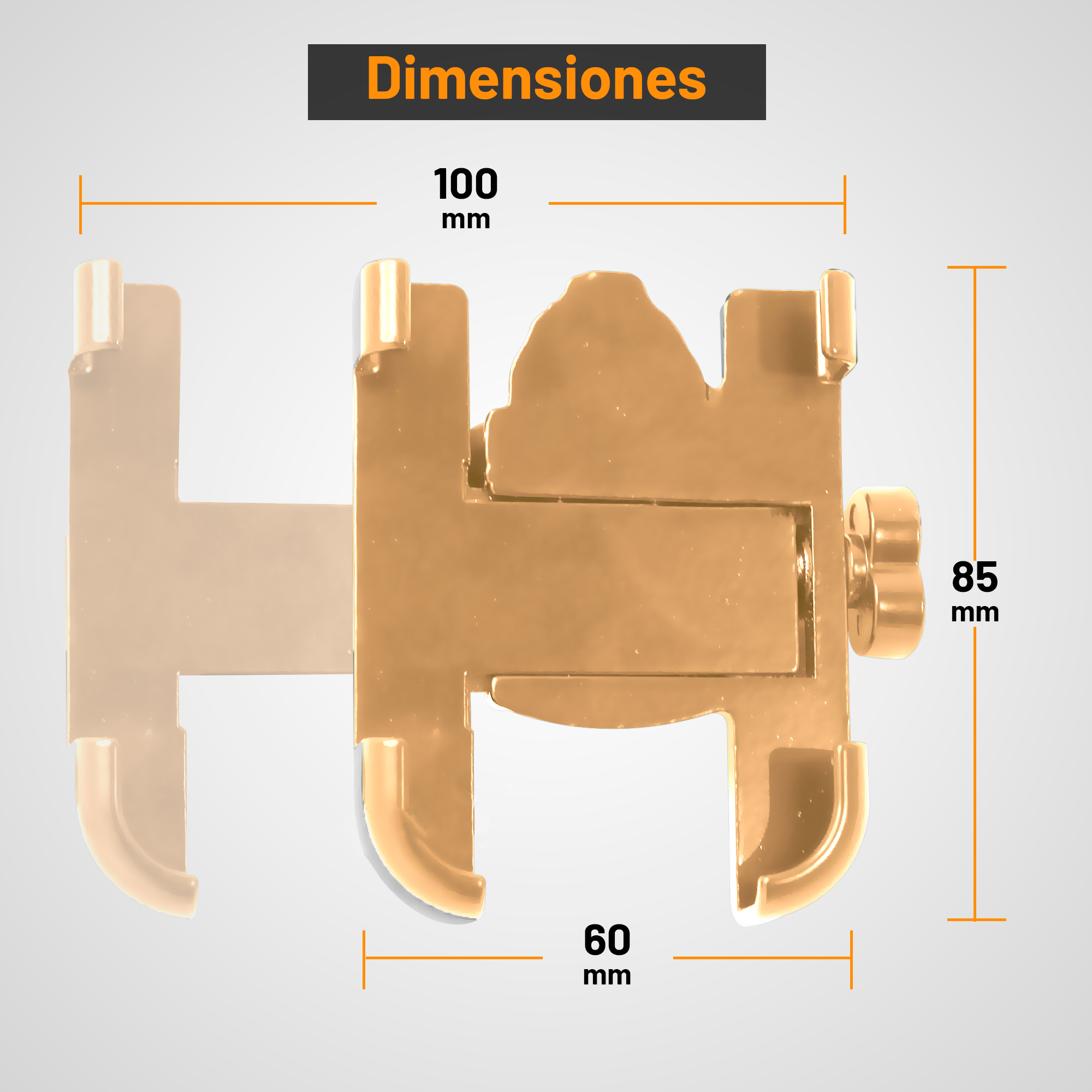 Base Soporte Porta Celular Archy 360 Aleación Metal Ultra Firme Vertical Universal para Motocicleta, Bicicleta, Carriola, Manubrio, Seguro, rotación 360 Grados.