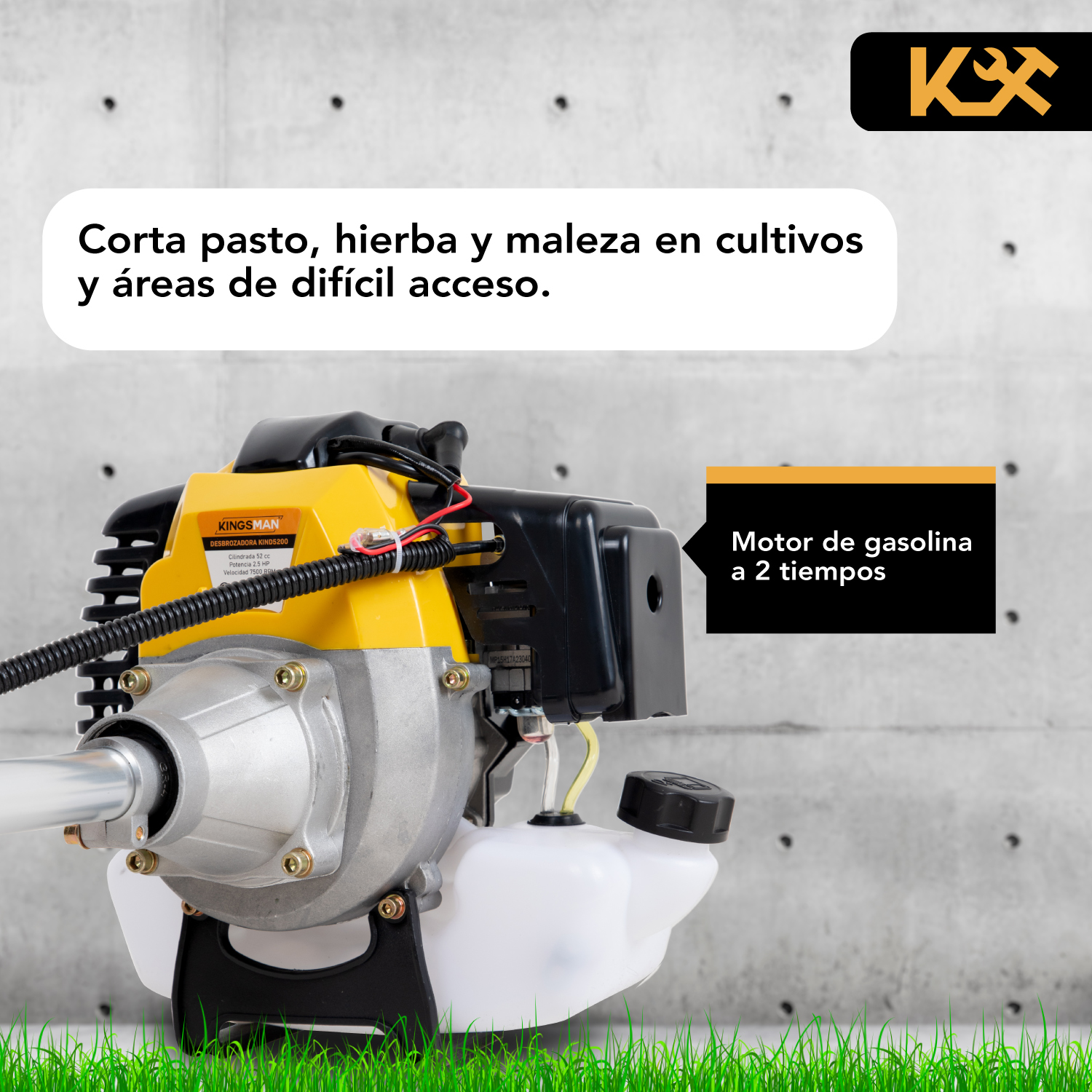 Desbrozadora Desmalezadora Gasolina 52cc 2.5hp Ergonomica 