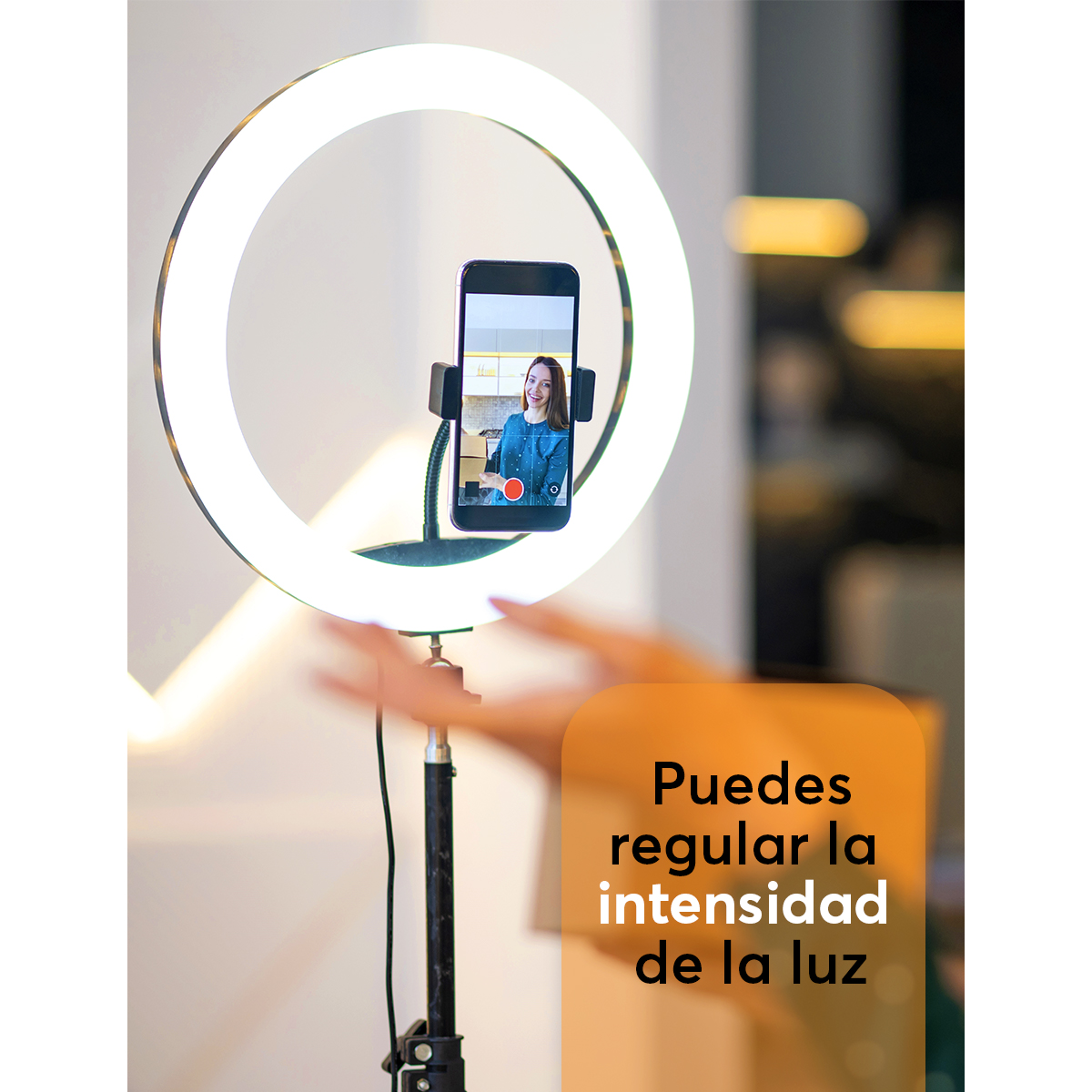 Aro de Luz LED 12 Pulgadas Archy Tripie 2 Metros Anillo de Luz Profesional Trípode y Soporte de Teléfono, 3 Modos de Luz y 10 Niveles de Brillo