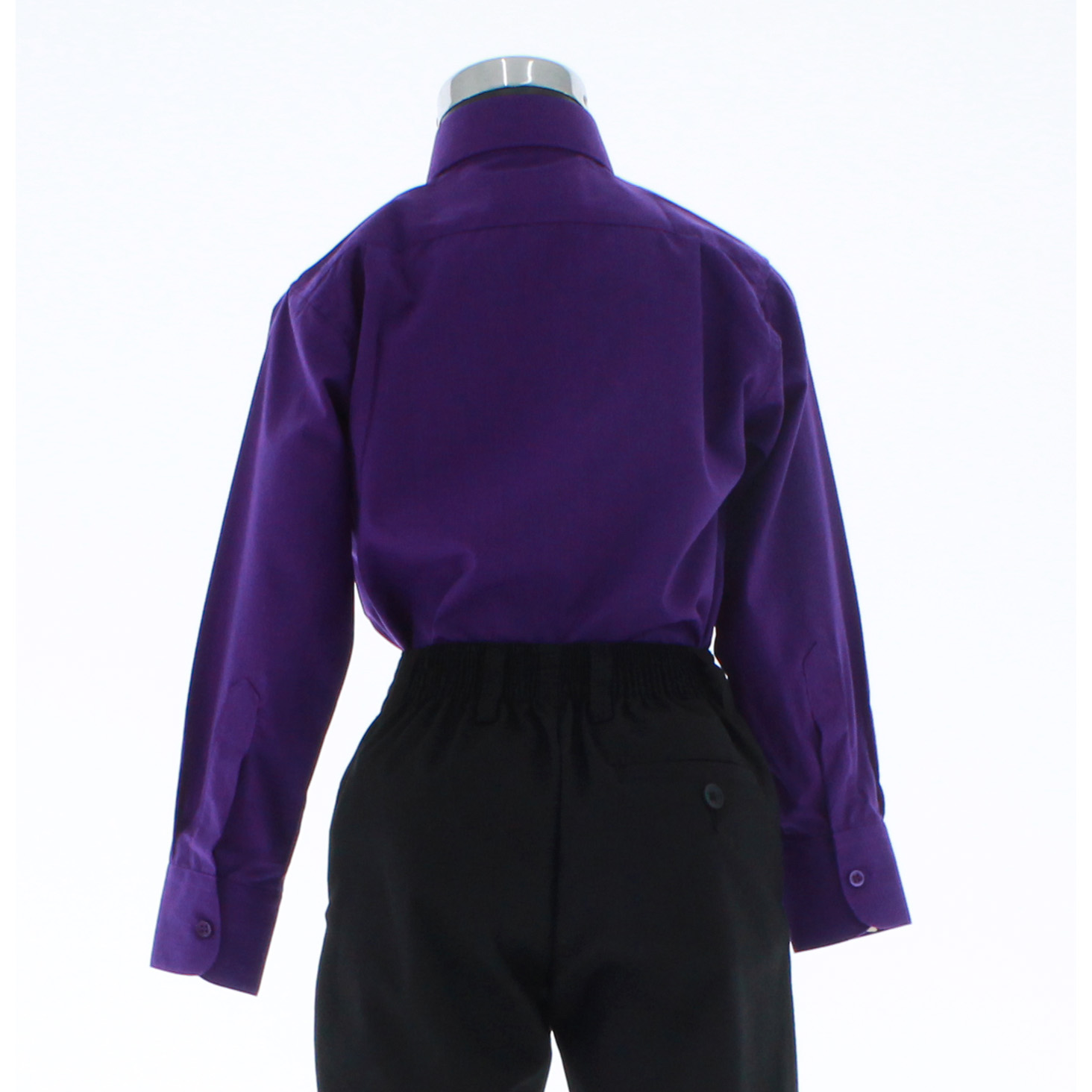 Camisa De Vestir Niño Morado Purpura Manga Larga 3588 2-18 Años...