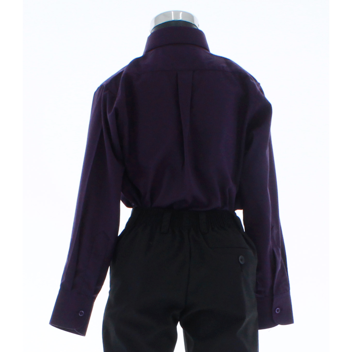 Camisa De Vestir Niño Morado Uva Manga Larga 3590 2-18 Años.