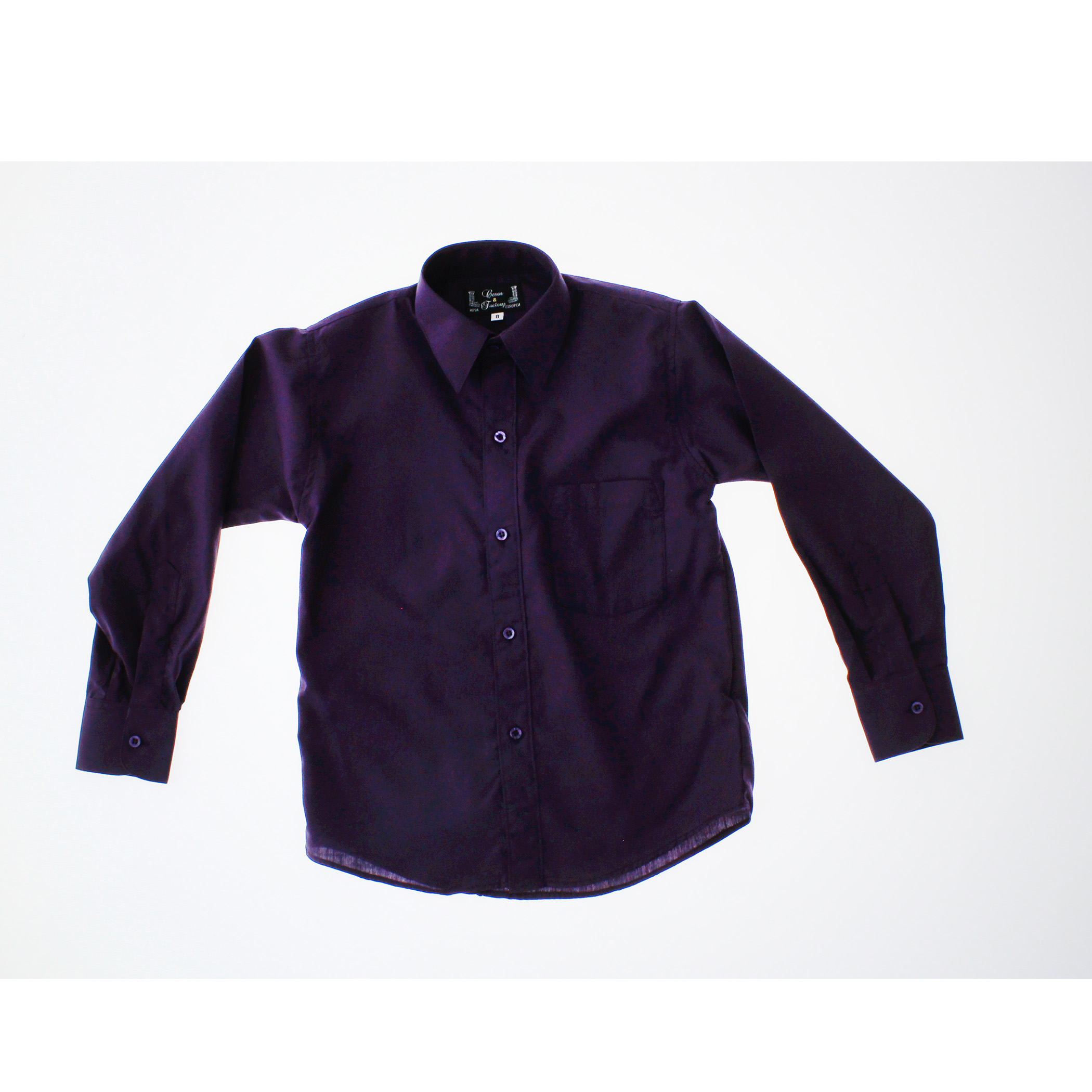 Camisa De Vestir Niño Morado Uva Manga Larga 3590 2-18 Años.