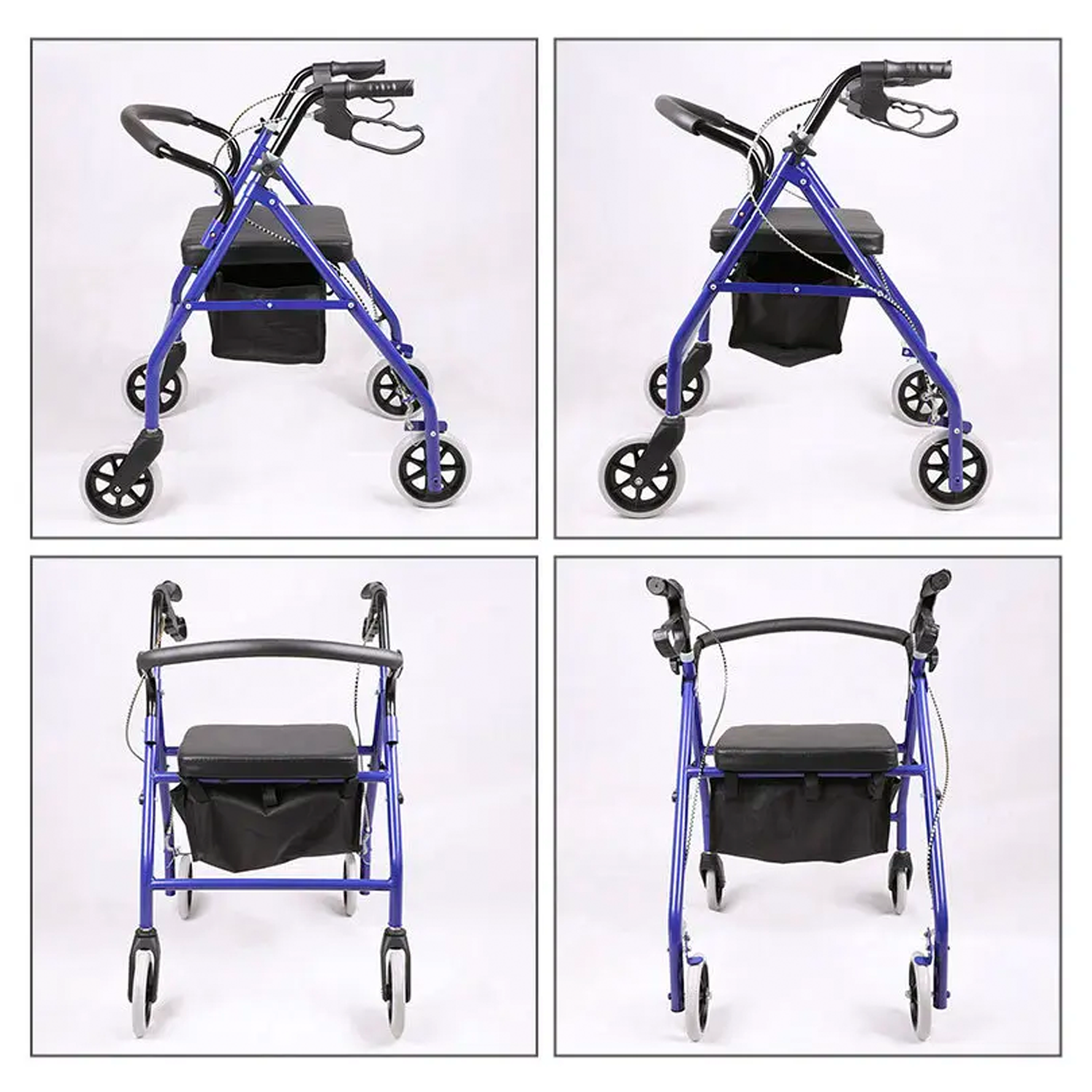 Andadera Andador 4 Ruedas Andafacil Aluminio Plegable Asiento Bolsa