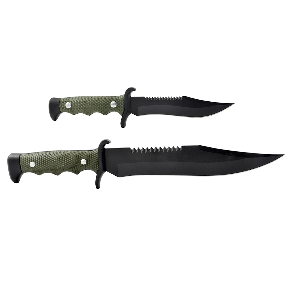 Set Cuchillos Combate Acero Inoxidable Verde Miguel Nieto.