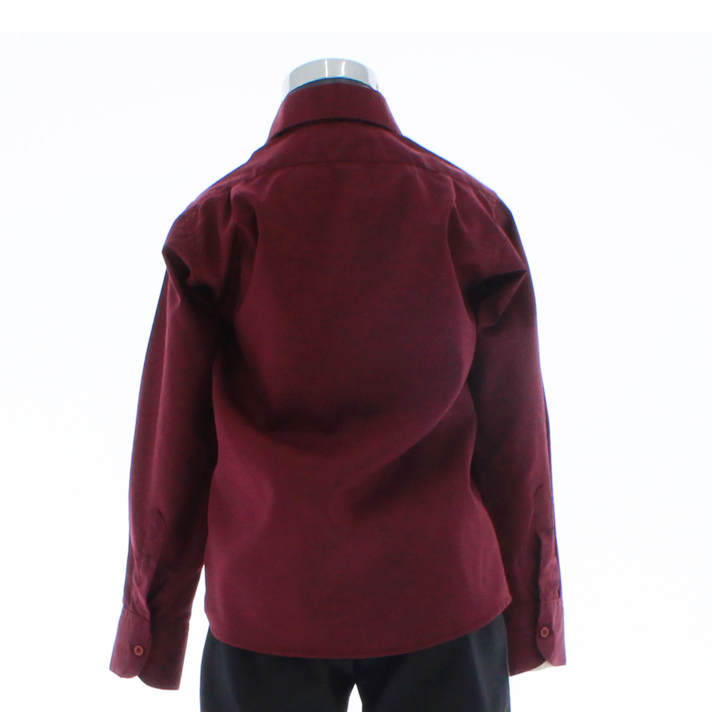 Camisa De Vestir Niño Color Vino Manga Larga 3591 2-18 Años.