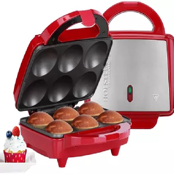 Máquina Para 6 Cupcakes Holstein Housewares HF-09013R Antiadherente 