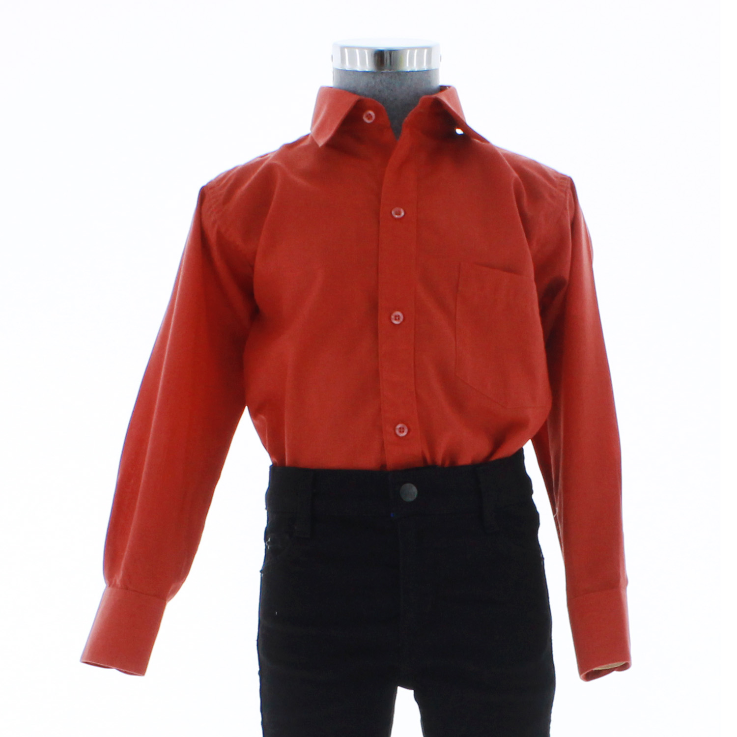 Camisa De Vestir Niño Color Chedron Manga Larga 3593 2-18 Años..