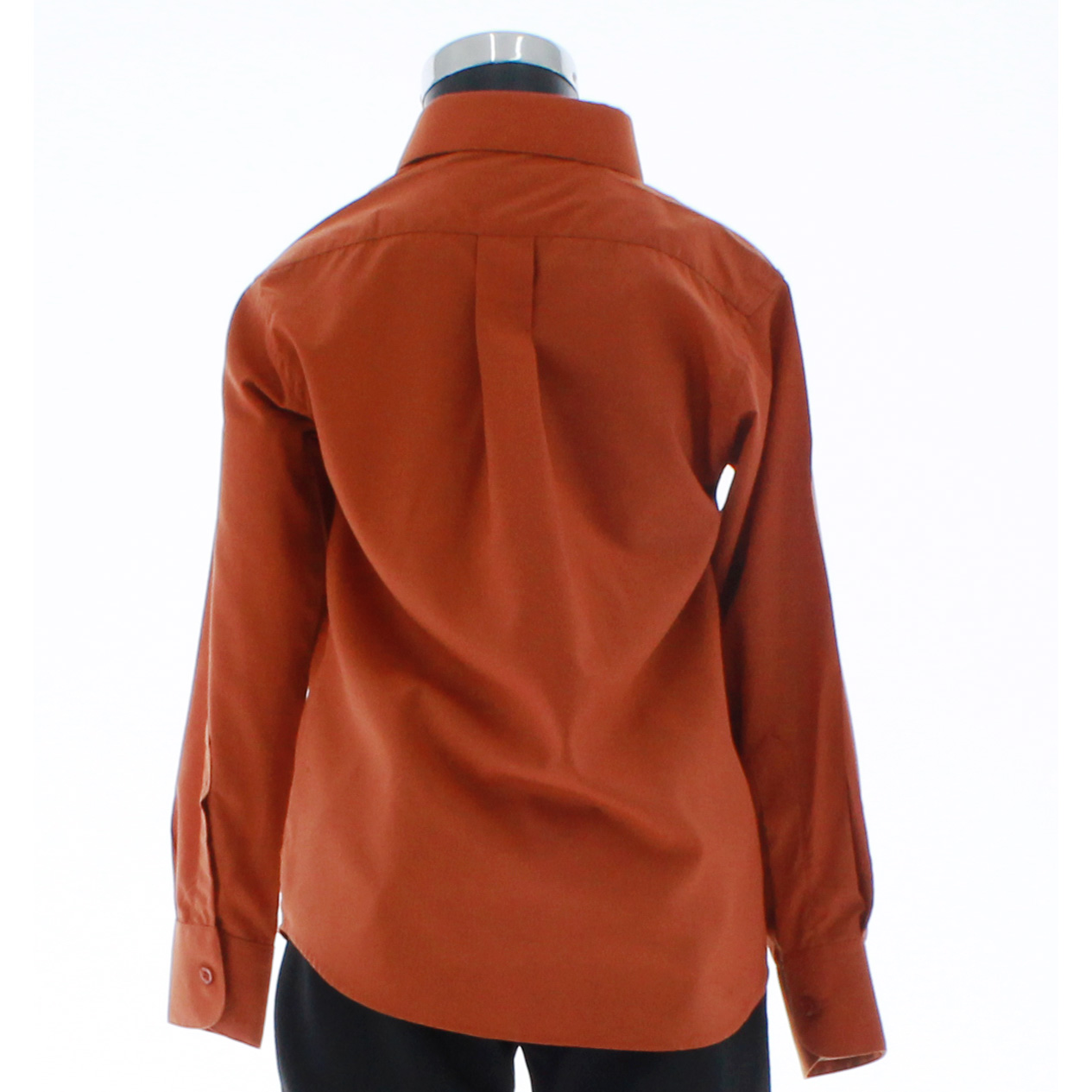 Camisa De Vestir Niño Color Ladrillo Manga Larga 3594 2-18 Años...