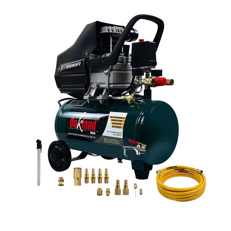 Compresor Aire 2.5Hp Manguera Aire + Acc Oakland Oakcombo-2