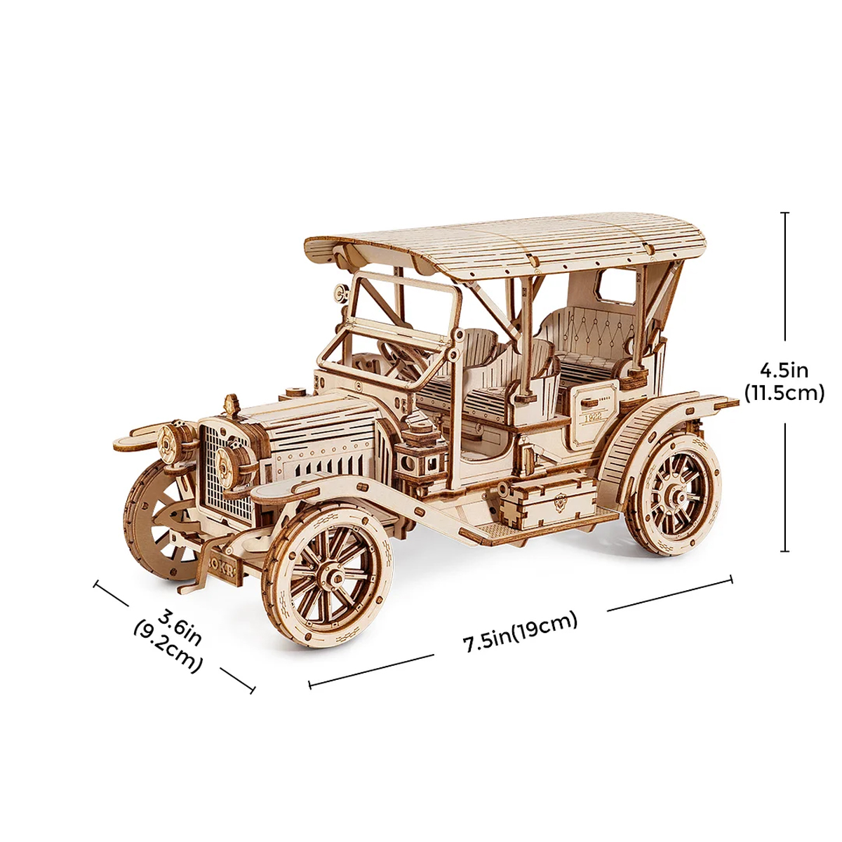 Rompecabezas 3d de Madera Coche Vintage Robotime.