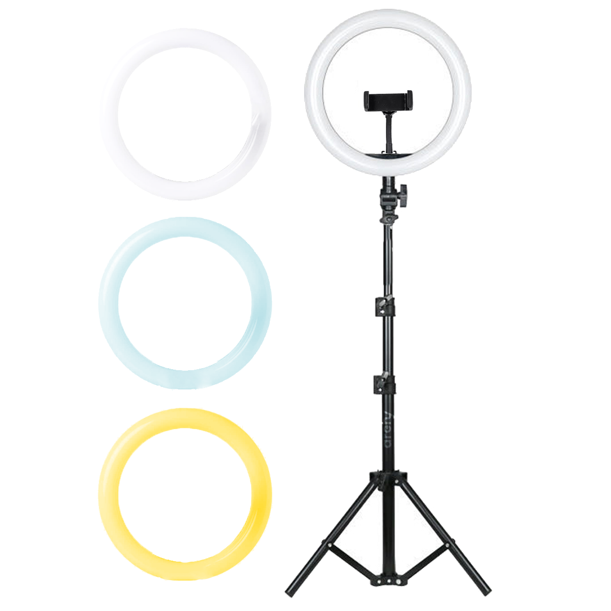 Aro de Luz LED 12 Pulgadas Archy Tripie 2 Metros Anillo de Luz Profesional Trípode y Soporte de Teléfono, 3 Modos de Luz y 10 Niveles de Brillo