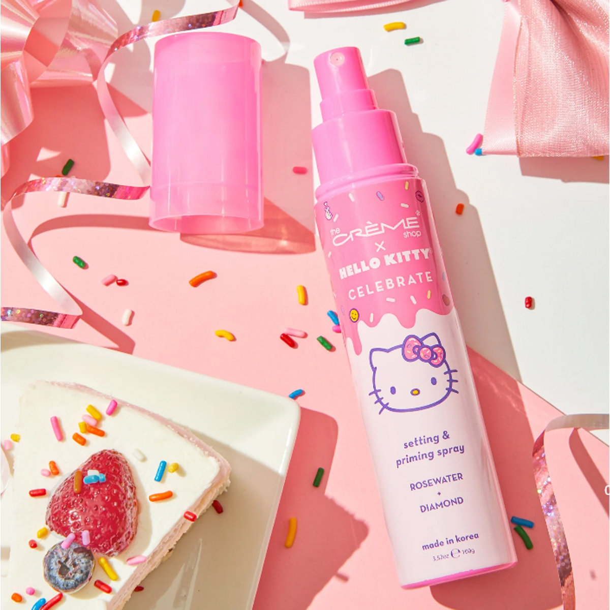 Spray Fijador y Cebador Hello Kitty Celebrate - Agua de Rosas + Diamante