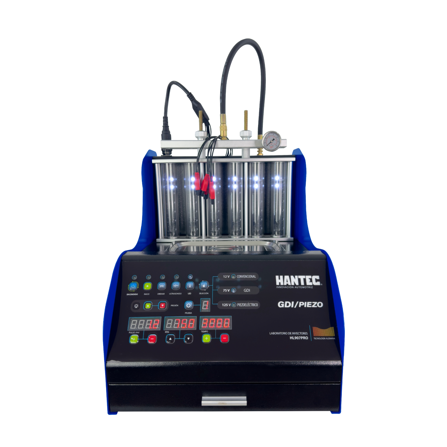 Laboratorio De Inyectores HANTEC 6 Inyectores GDI Piezoeléctrico .