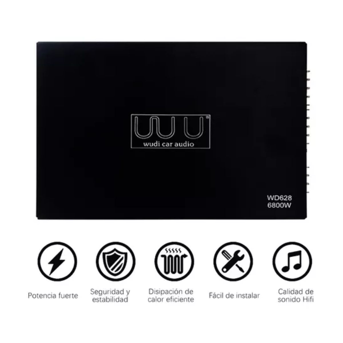 Amplificador De Audio De 6800w 4 Canales Para Auto