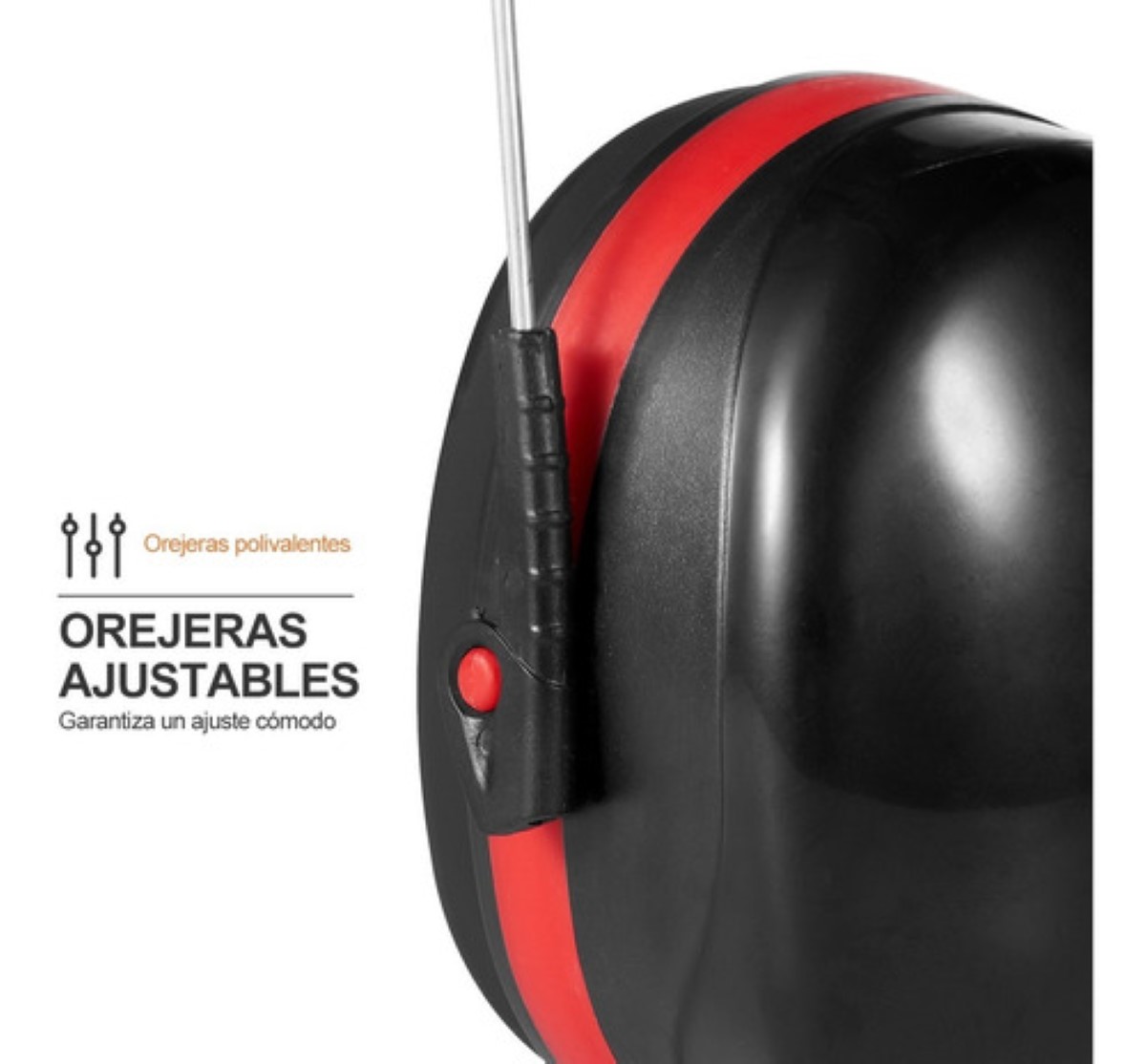 Ajustable Tapones Auditivos Industriales Protector Auditivos Ngro/Linea Rojo
