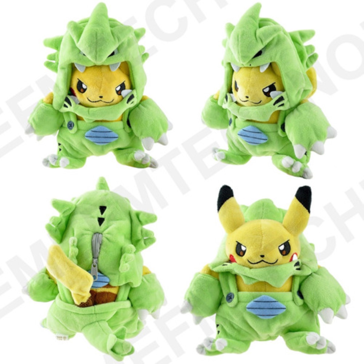 Peluche Pokémon Pikachu Regalos Excelente Más Calidad Amarillo/Verde